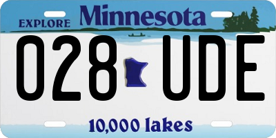 MN license plate 028UDE
