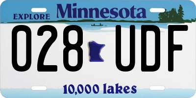 MN license plate 028UDF