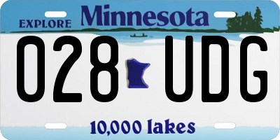 MN license plate 028UDG