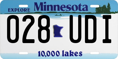 MN license plate 028UDI