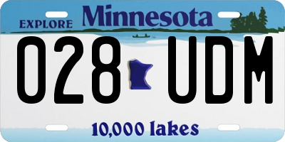 MN license plate 028UDM