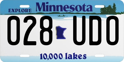 MN license plate 028UDO