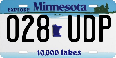 MN license plate 028UDP
