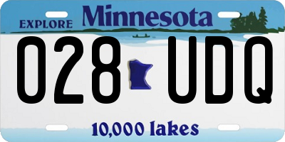 MN license plate 028UDQ