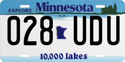 MN license plate 028UDU