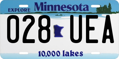 MN license plate 028UEA