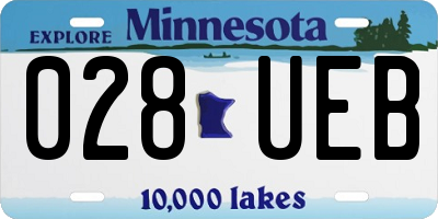 MN license plate 028UEB