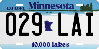 MN license plate 029LAI