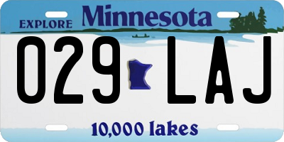 MN license plate 029LAJ