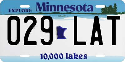 MN license plate 029LAT