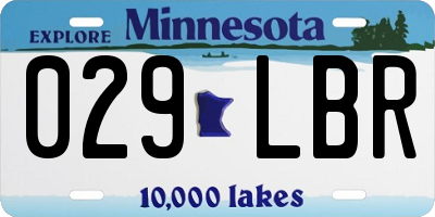 MN license plate 029LBR