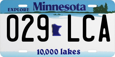 MN license plate 029LCA