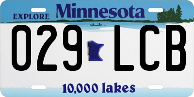 MN license plate 029LCB