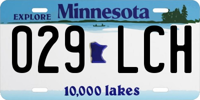 MN license plate 029LCH