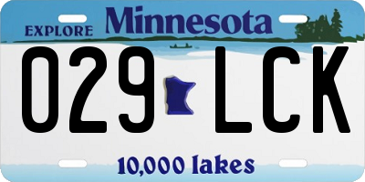 MN license plate 029LCK