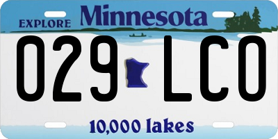 MN license plate 029LCO