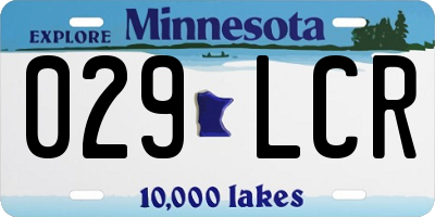 MN license plate 029LCR