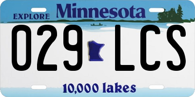 MN license plate 029LCS