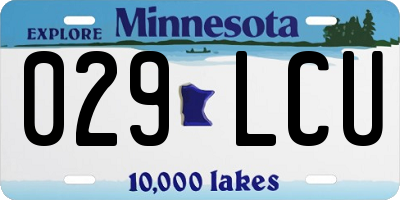 MN license plate 029LCU