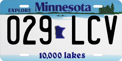 MN license plate 029LCV