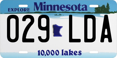 MN license plate 029LDA