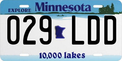 MN license plate 029LDD