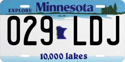 MN license plate 029LDJ