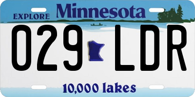 MN license plate 029LDR
