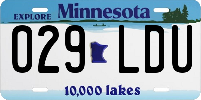 MN license plate 029LDU