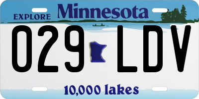 MN license plate 029LDV