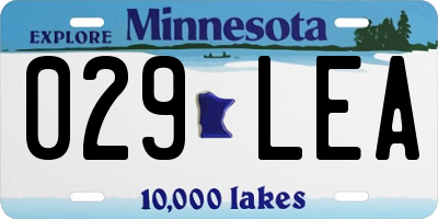 MN license plate 029LEA