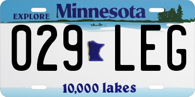 MN license plate 029LEG