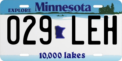 MN license plate 029LEH