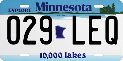 MN license plate 029LEQ