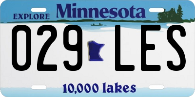MN license plate 029LES
