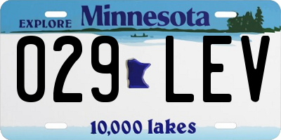 MN license plate 029LEV