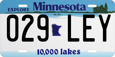 MN license plate 029LEY