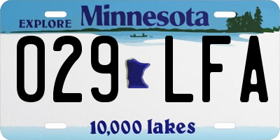 MN license plate 029LFA