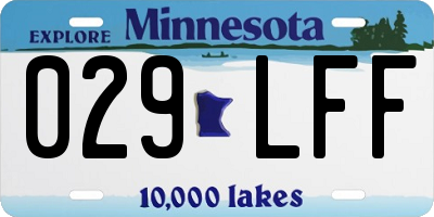MN license plate 029LFF