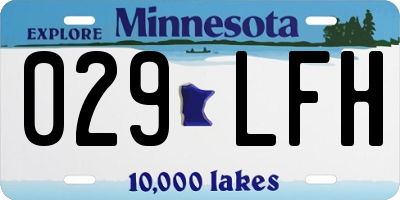 MN license plate 029LFH