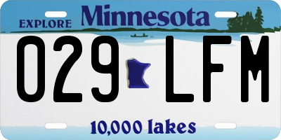 MN license plate 029LFM
