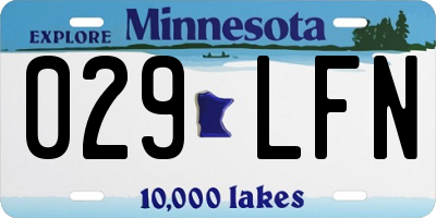 MN license plate 029LFN