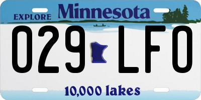 MN license plate 029LFO