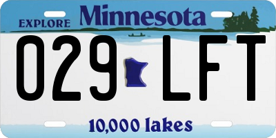 MN license plate 029LFT