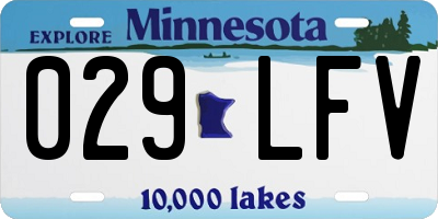 MN license plate 029LFV