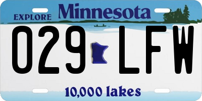 MN license plate 029LFW