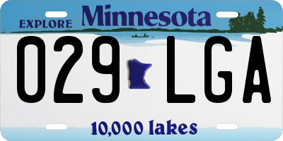 MN license plate 029LGA