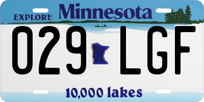 MN license plate 029LGF