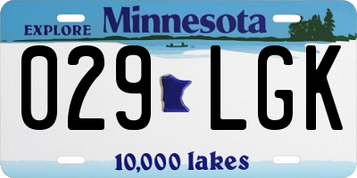 MN license plate 029LGK
