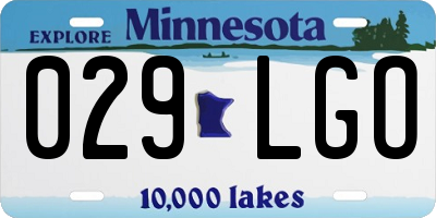 MN license plate 029LGO